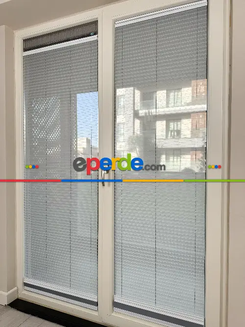 Sadece Tül Plise - Yapışkanlı/vidalı Sistem - 2 Renk - Krem Ve Beyaz - Pimapen Ve Cam Balkon İçin
