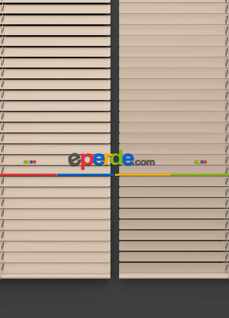 Mutfak - 1. Kalite Açık Yavruağzı - Alüminyum Jaluzi Perde - 25mm Kalınlığında