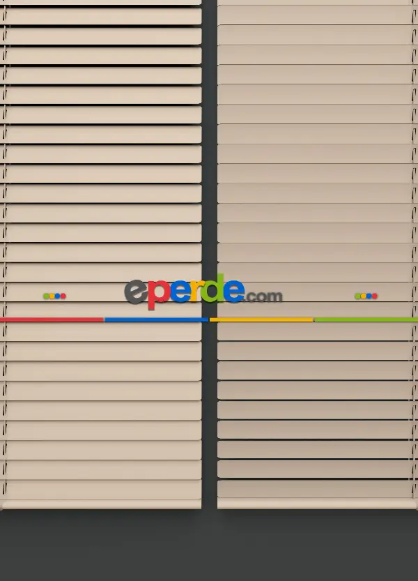 Mutfak - 1. Kalite Açık Yavruağzı - Alüminyum Jaluzi Perde - 25mm Kalınlığında