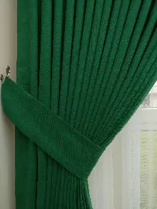 Koyu Yeşil Düz Fon Perde ( Dökümlü Fon )- Yeşil Koyu Yeşil