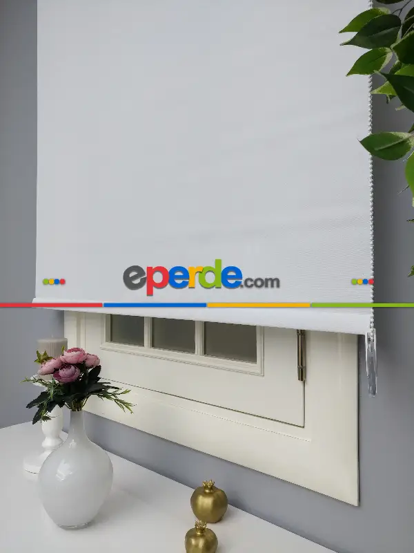 Beyaz Leke Tutmaz Yüksek Kalite Düz Stor Perde Perlehome