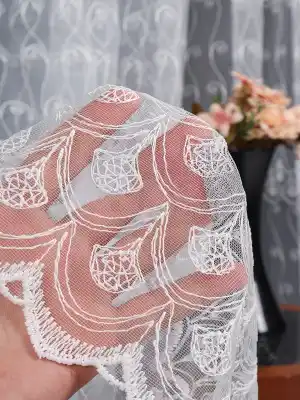 Salon Ve Oturma Odası İçin Brode Tül Perde | Özel Desen