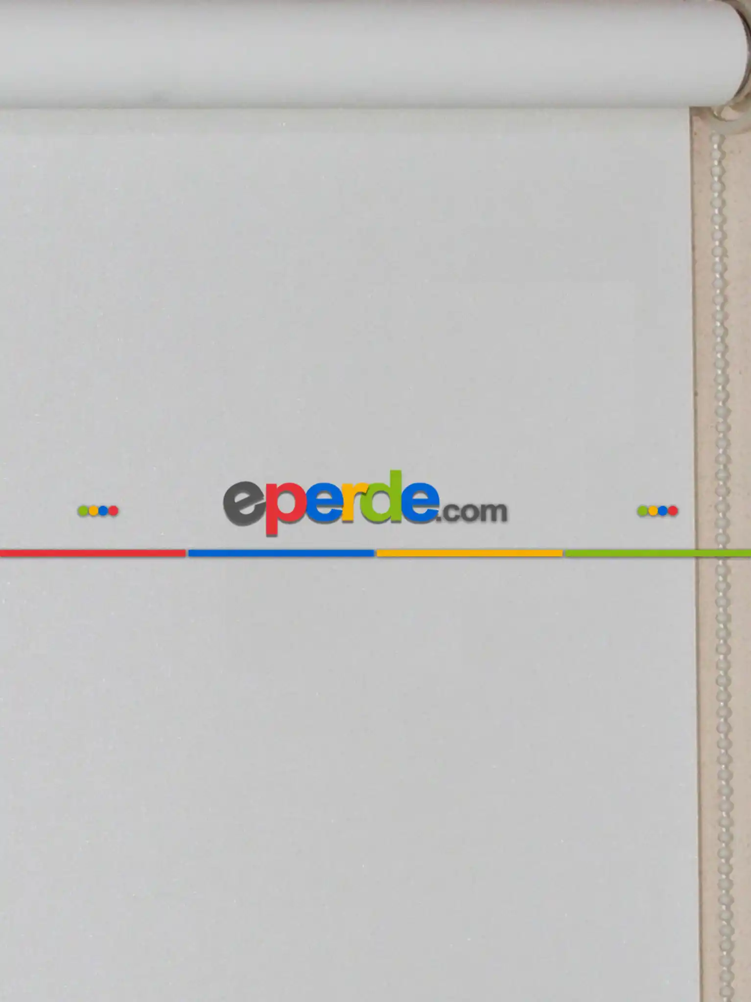 Brillant Beyaz Simli Stor Perde- Beyaz