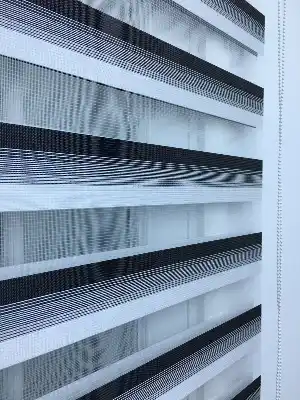 Zebra Perde -renk Geçişli Bambu Zebra Perde- Siyah-beyaz