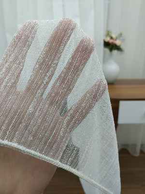 Perdeks Home Tül Perde 02 Lux Series- Ekru - Kurşunlu Tül