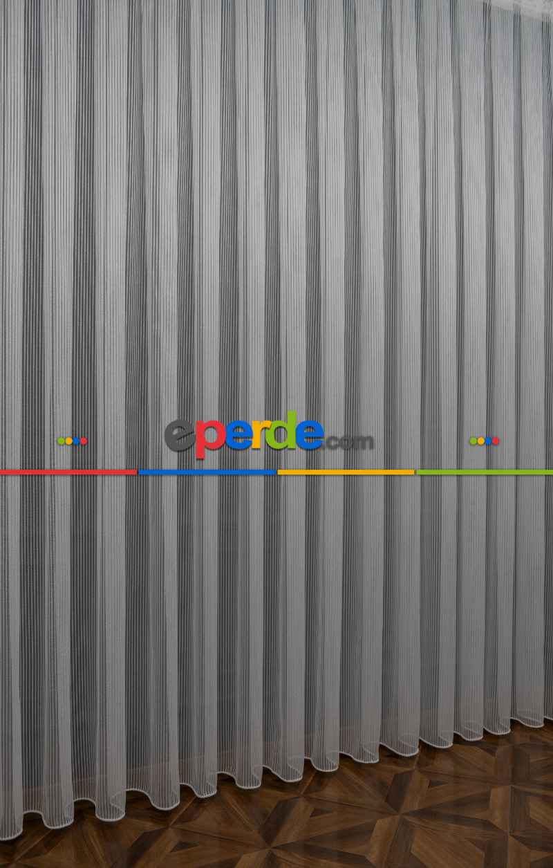 Thor Çizgili Kalın Burgu Tül Perde