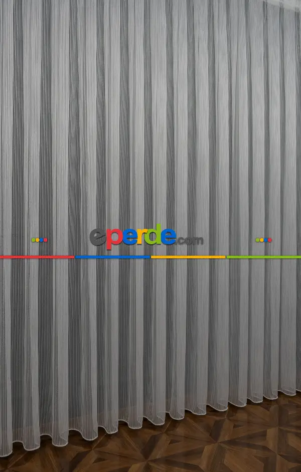 Thor Çizgili Kalın Burgu Tül Perde