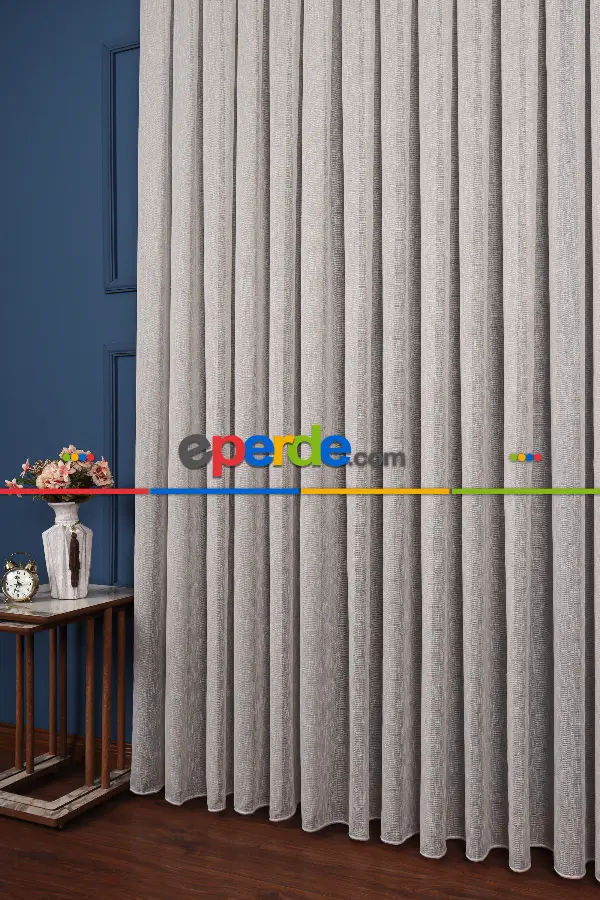 Salon Tül Perde - Balık Sırtı Düz Armül Tül Perde Ütü İstemez