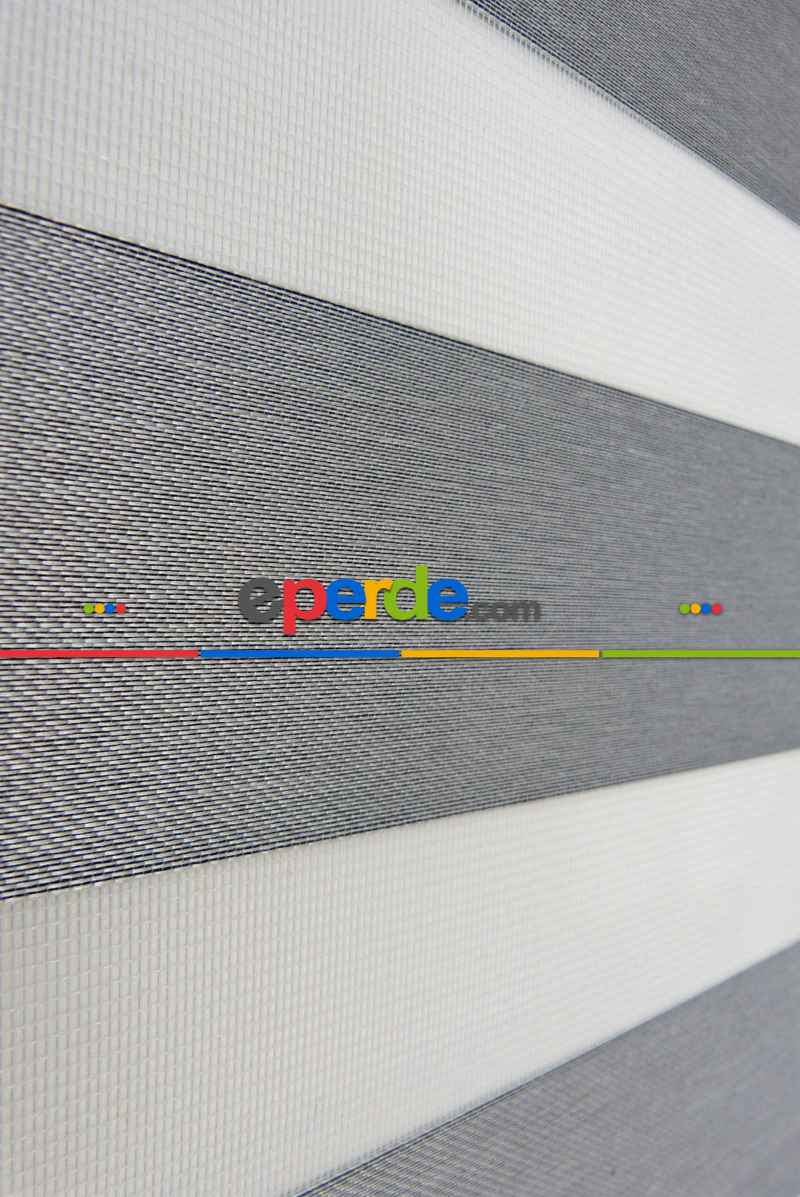 Karartma Zebra Perde Blackout) Işık Geçirmez- Gri-füme-antrasit