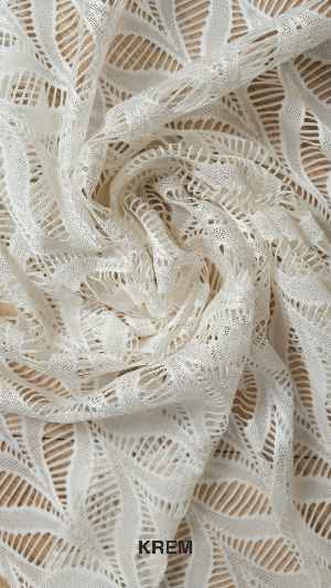 Ekru Nakışlı Tül Perde, Ağır Gramajlı Premium Seri, 7 Renk