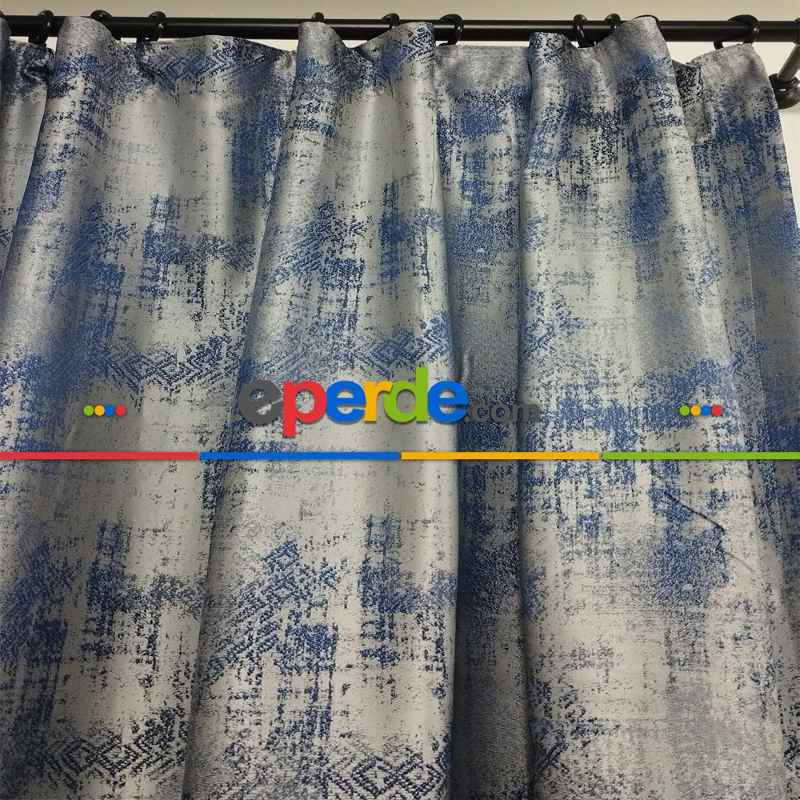 Geniş Enli Jakarlı Dokuma Salon Yatak Odası Lüks Perdeler 33 Renk Seçenekli