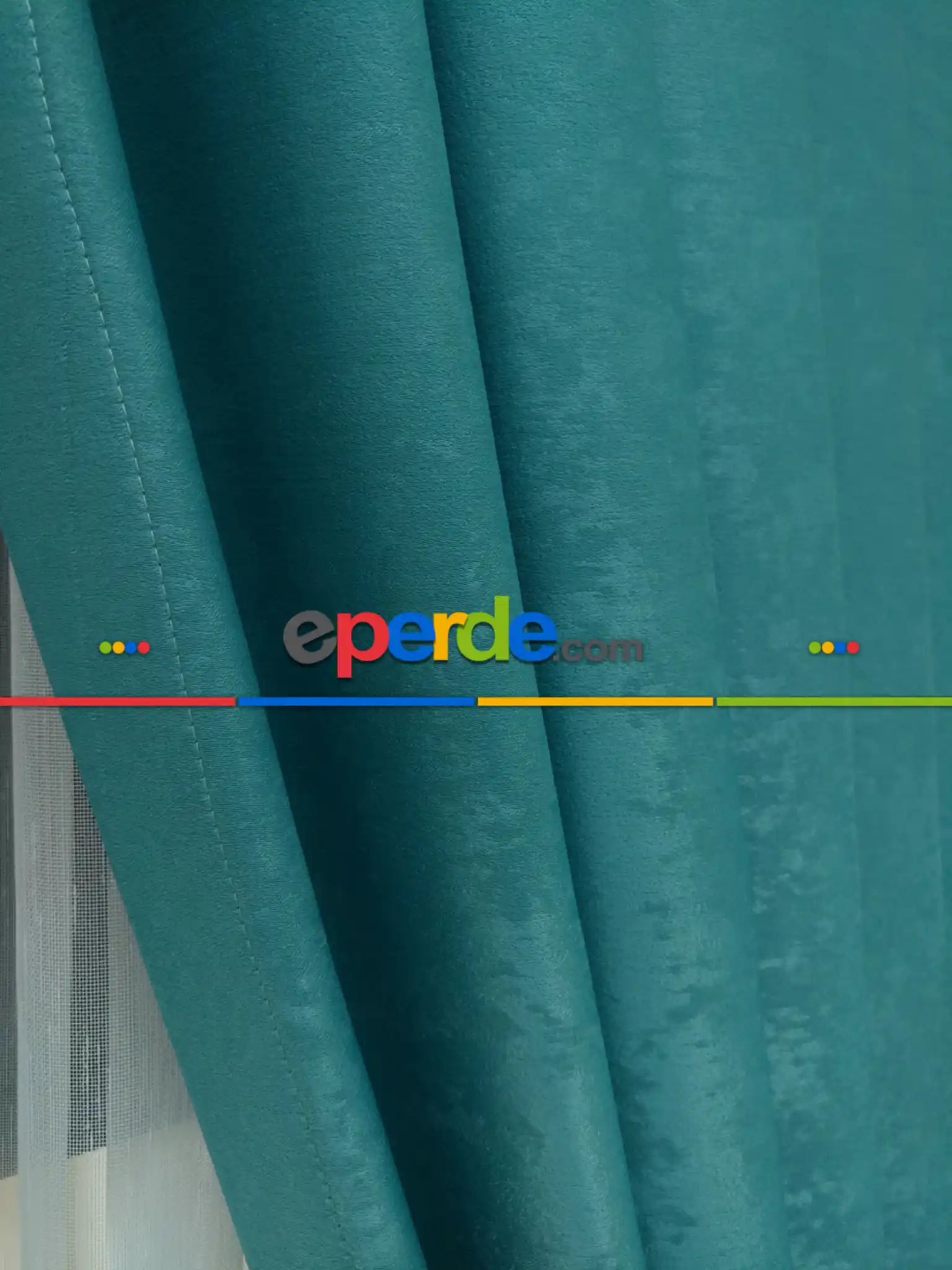 Soft Fon Perde- Turkuaz Yeşili Ara Renk