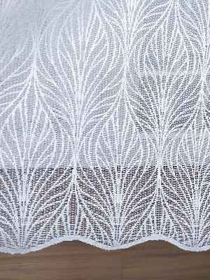 Örme Desenli Tül Perde 100% Orjinal Ürün- Ekru