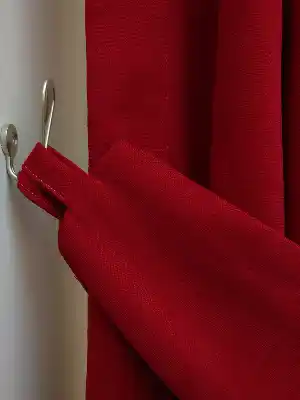 Koyu Kırmızı Düz Fon Perde ( En 150cm Dökümlü Fon )- Kırmızı