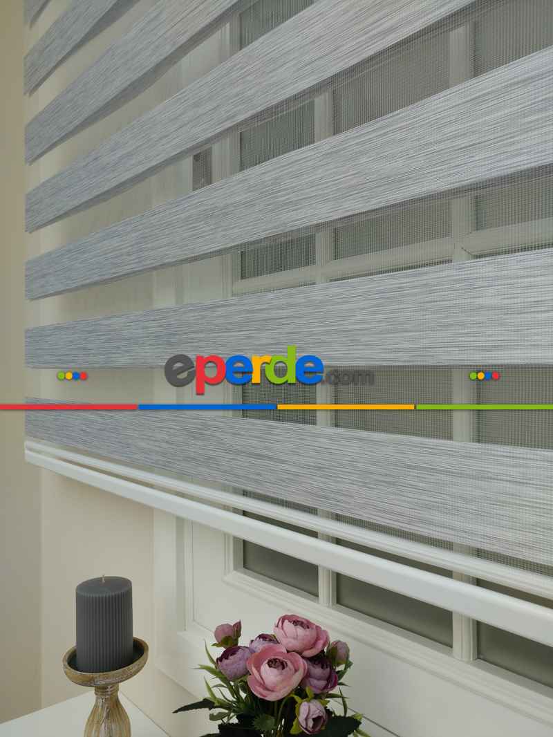 Yatak Odası - Zebra Perde -bambu Zebra (eco Serisi )- Gri Açık