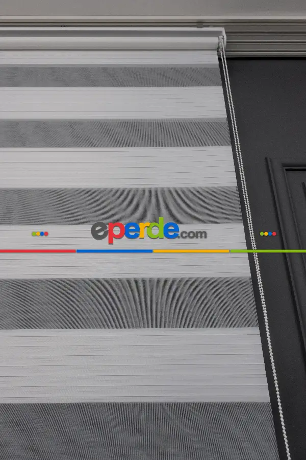 70x200 Ekru Geniş Plise Zebra Perde