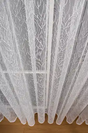 Kuru Ağaç Dalı Brode İşlemeli Tül Perde