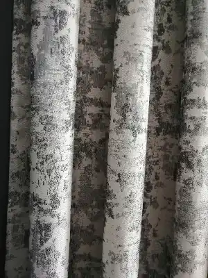 Patine Desenli Gri Desenli Jakar Fon Perde - Gri-füme-antrasit