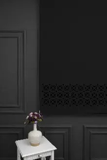 Siyah Renk Lazer Kesim Mat Stor Perde (ister Düz - İster Lazer Kesimli Satın Alın)