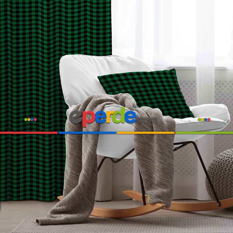 Salon Fon Perde Evim1619-3 Kumaşı Kalındır Duck Bezi Değildir- Mavi-beyaz