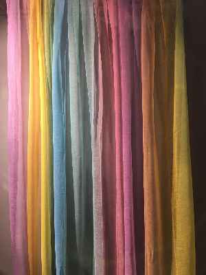 Çocuk Odası - Rainbow Gökkuşağı Desen Geçişli Keten Görünümlü Tül Perde