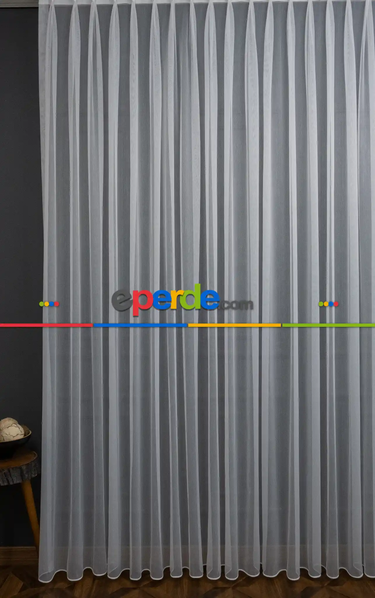 Hafif Düz Keten Tül Çok Dökümlüdür - İtinalı Dikiş - Amerikan Pile - Kurşunlu Tül