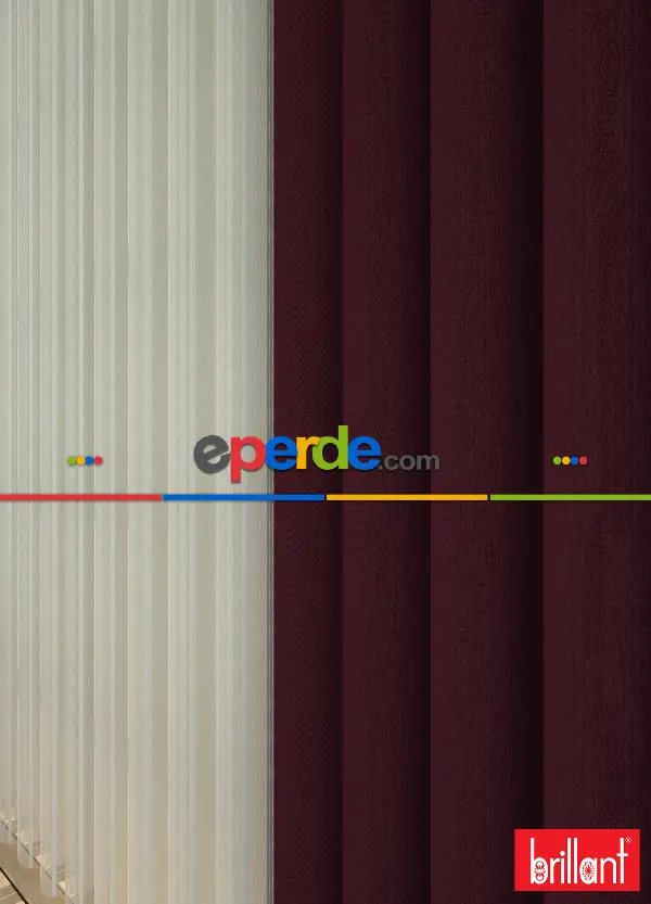 Brillant Akıllı Tül Perde Bordo Renkli Tül Dikey Zebra Perde Düz 1. Kalite