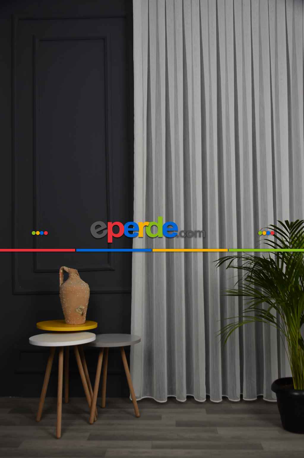 Tai Bambu Armür Tül Perde - Kurşunlu Tül