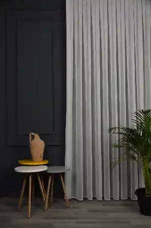 Tai Bambu Armür Tül Perde - Kurşunlu Tül