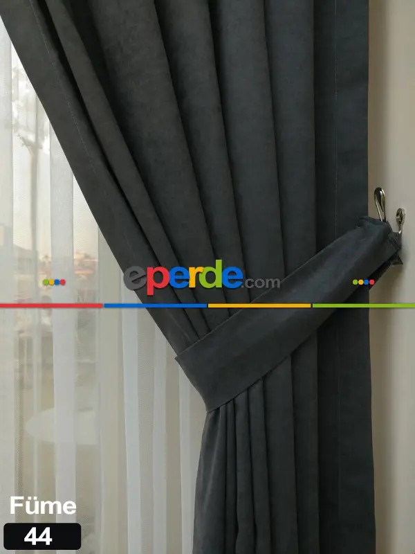 Düz Fon Perde 35 Renk Kadifemsi İpek Gibi Yumuşak Gramajı Yüksek Dökümlü- Çok Renkli