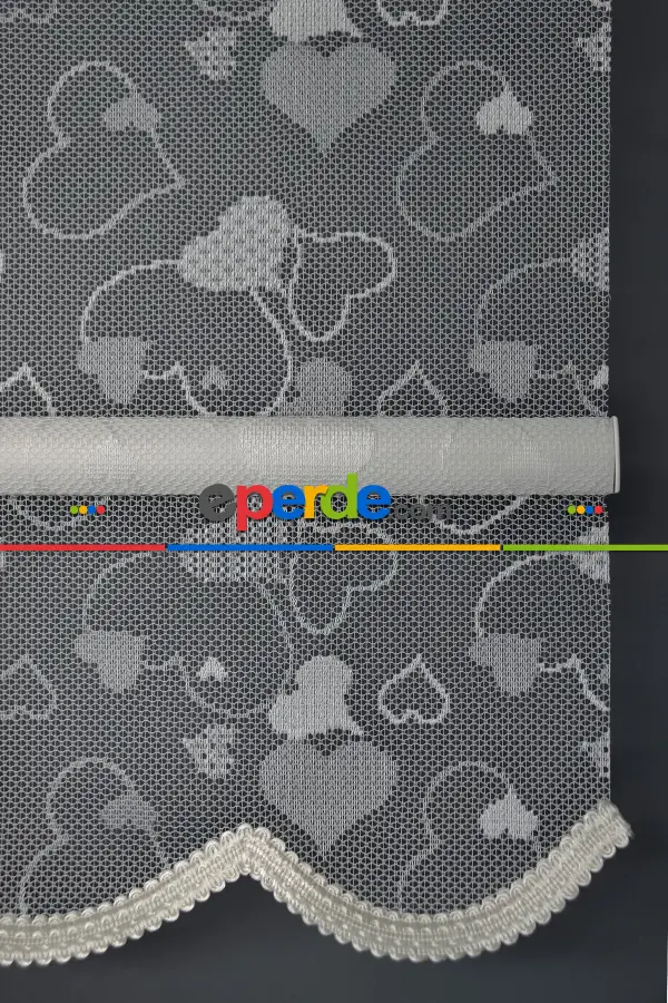 Halim Perdesan Dacuz-202 Beyaz Renk Etekli Veya Eteksiz Çift Mekanizmalı Tül Stor Perde