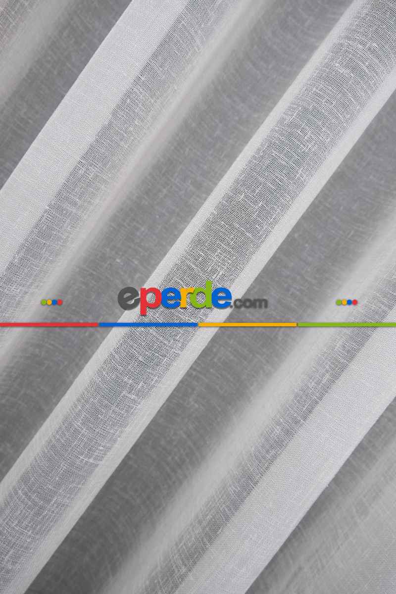 Keten Tül Ütü İstemez Dökümlü Tül - İtinalı Dikiş - S Pile