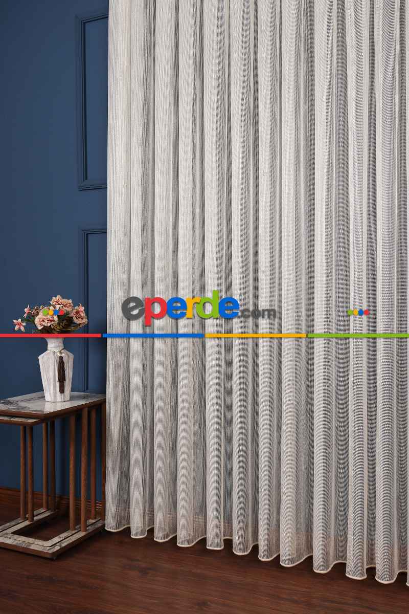 Salon Tül Modelleri - Smooty Örgü Düz Tül Perde Ütü İstemez