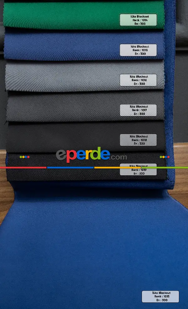 Yatak Odası - Blackout Düz Fon Perde Karartma Perde Güneşlik - Çok Renkli 1. Kalite