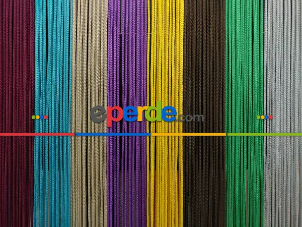 Eflatun Rengi İp Perde Kalın Zincir Serisi- Eflatun