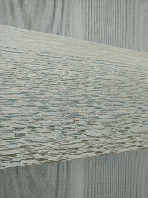 Renk Geçişli Bambu Jakar Zebra Perde- Krem-mavi Açık-kahve