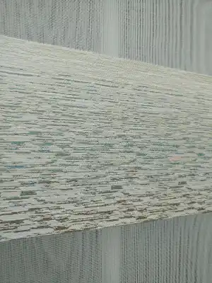 Renk Geçişli Bambu Jakar Zebra Perde- Krem-mavi Açık-kahve