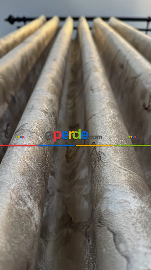 Bej İthal Kadife Fon Perde