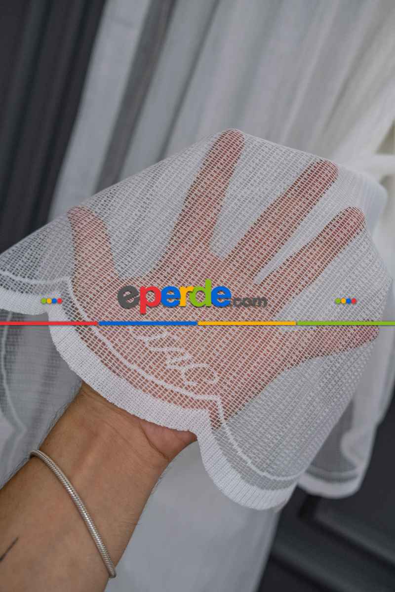 Tül Perde - Hafif File Tül - Örme Dokuma - Kruvaze Ve Düz Model Seçeneği