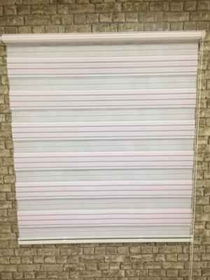 Pembe Krem Piliseli Zebra Perde- Çok Renkli 3