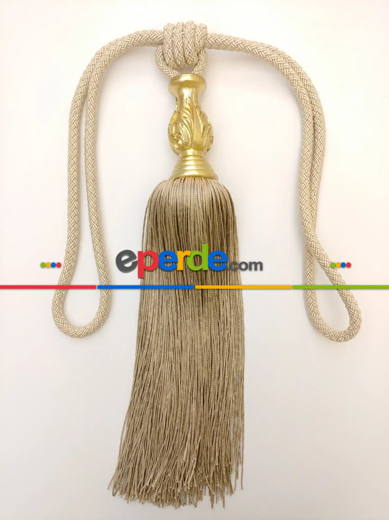 Bej Braçol Perde Bağı- Bej