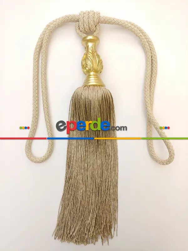 Bej Braçol Perde Bağı- Bej