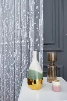 Brode Dünya Desen İşleme Nakış Tül Perde Moda Desen