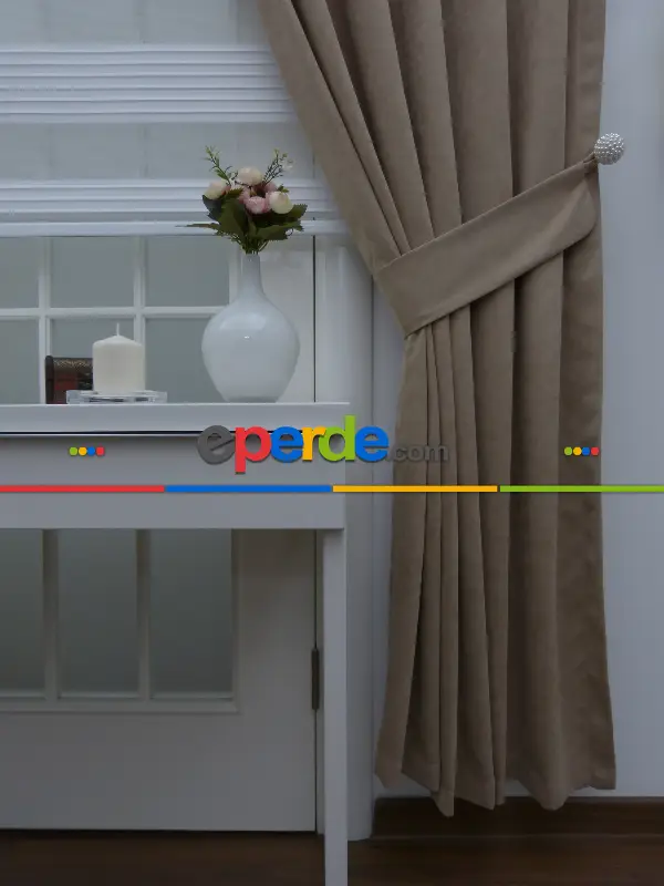 Açık Vizon - Düz Fon Perde (180)- Açık Vizon