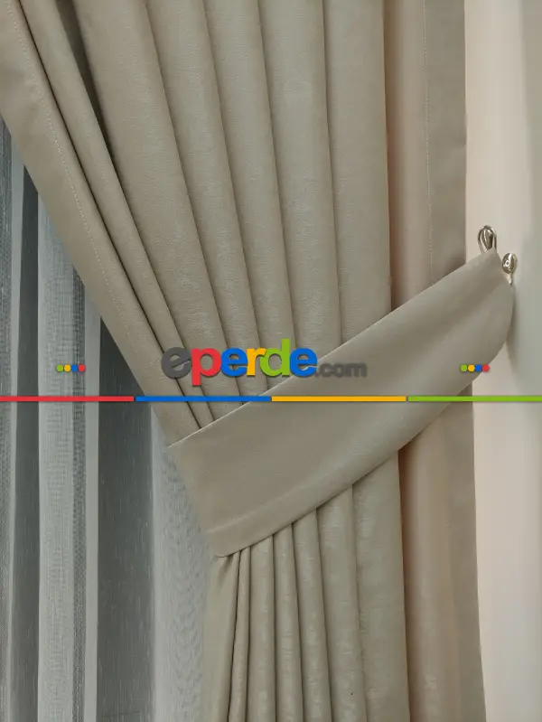 Soft Fon Perde- Bej Krem