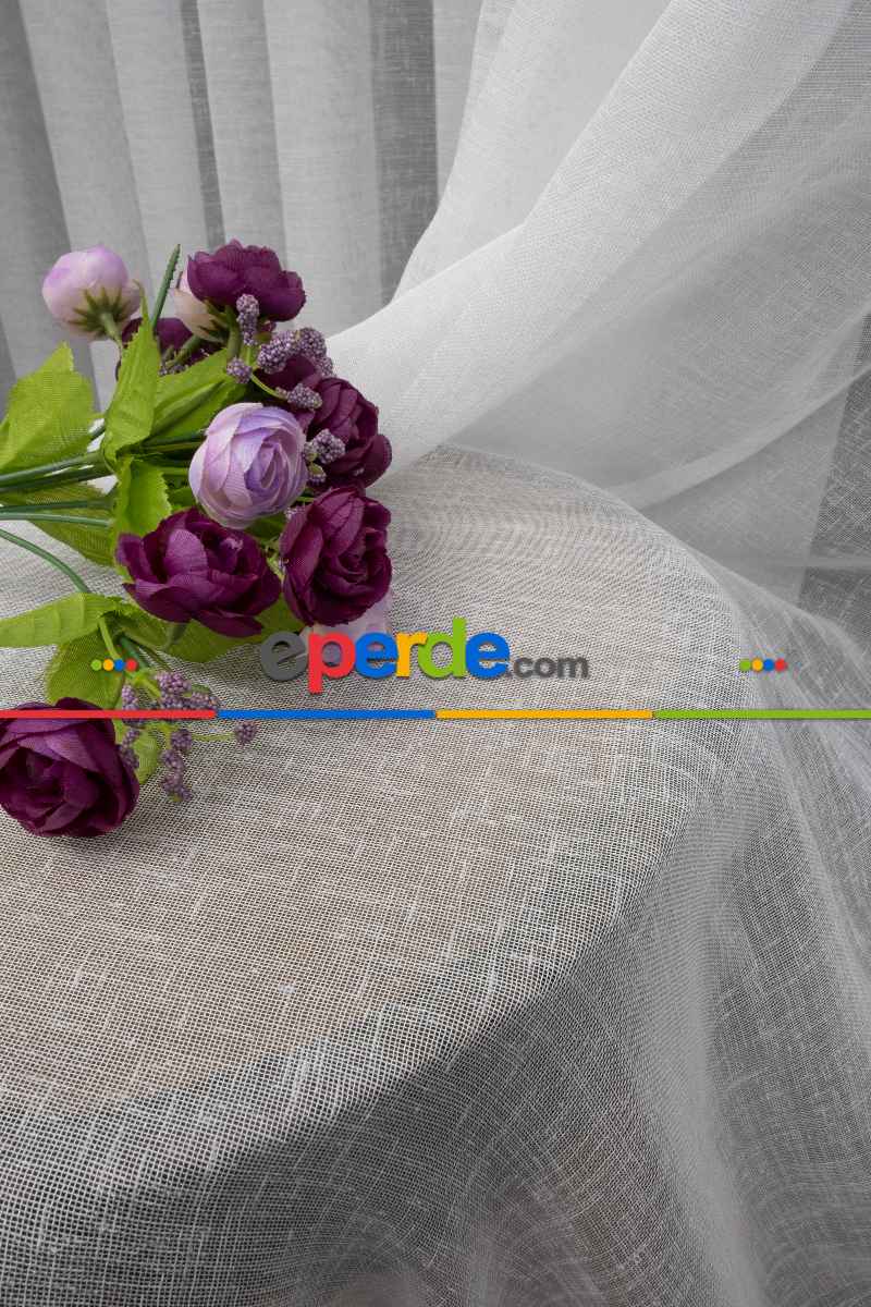 Mutfak - Natural Keten Tül Ekru Yüksek Kalite