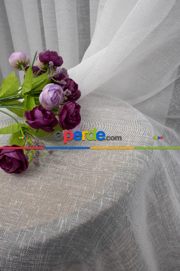 Mutfak - Natural Keten Tül Ekru Yüksek Kalite