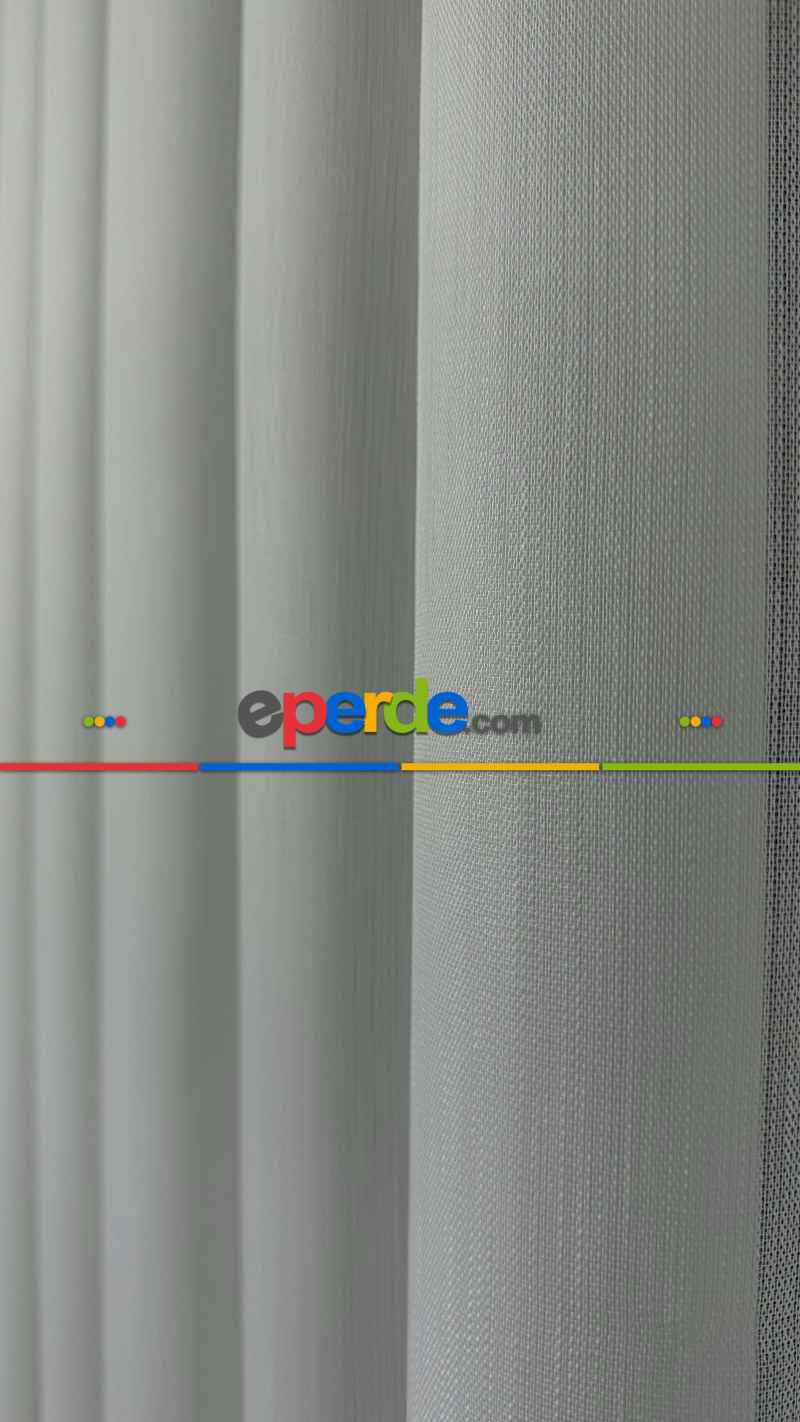 Yeni Sezon Vakko Bambu Dökümlü Düz Tül Perde