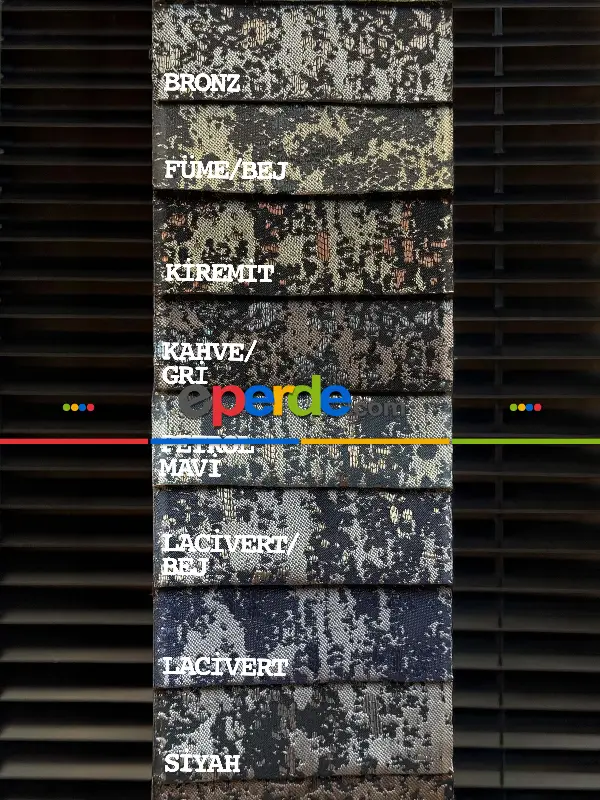 Yatak Odası - 14 Farklı Renk Jakar Dokuma Fon Perde