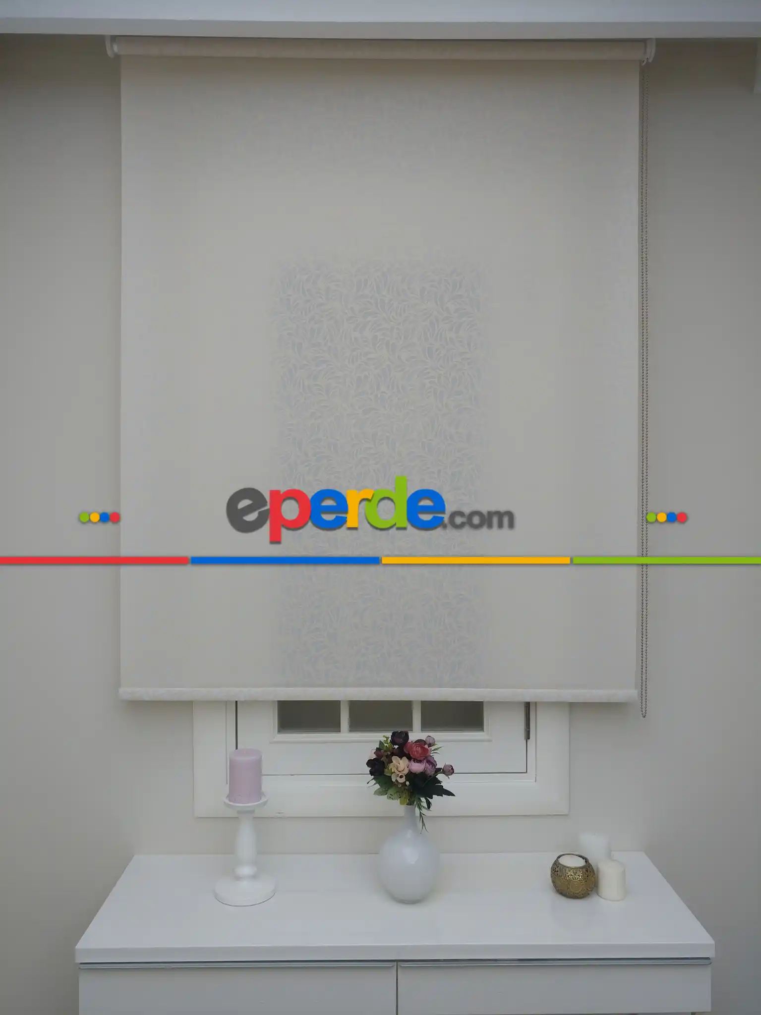 Altın Simli Desenli Stor- Beyaz-altın Simli- Çok Renkli 2